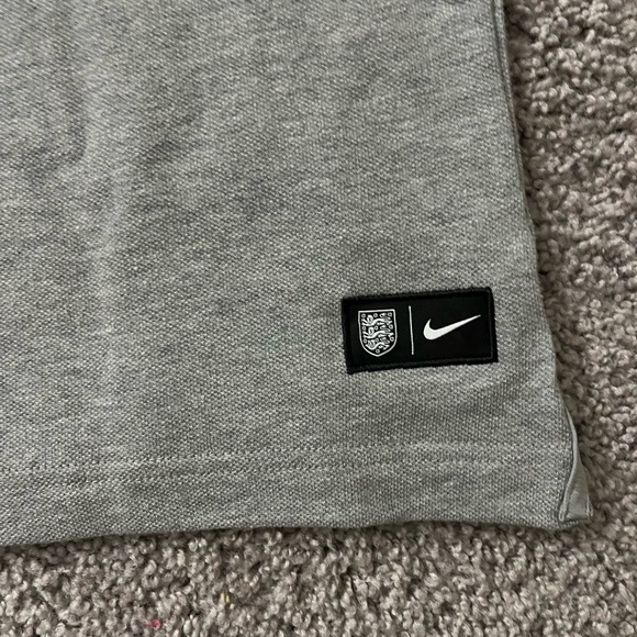 England National Team Pique Men's Nike Polo Shirt Sz L Grey DR9718 063 - Picture 6 of 7